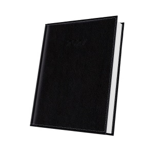 Agenda datata 2027 Corinaldo DeLuxe, format A5, 352 pagini, culoare negru
