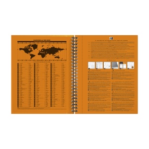 Agenda organizator Oxford International Notebook, A5+ 80 file, hartie Optik 90g/mp, spira dubla, scribzee, dictando, culoare portocaliu - Img 4
