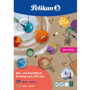 Bloc desen A4 20 file 120 gr/mp, hartie bej / nature