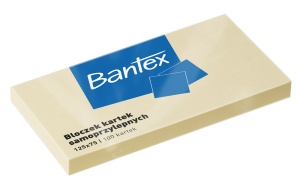 Bloc notite adezive Bantex Post It, 125x75mm, 100 file, culoare galben