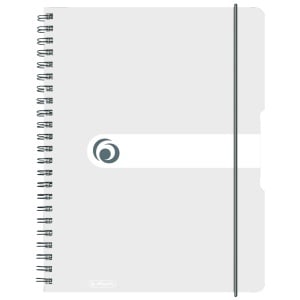 Caiet A4 EOTG cu spira, 80 file, patratele, transparent - Img 1