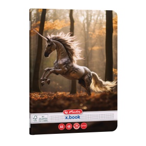 Caiet A5 48 file patratele, motiv Unicorn - Img 3