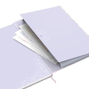 Caiet Oxford Floral A5 80 file, hartie Optik 90g, patratele, diverse culori - Img 6