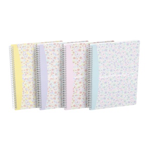 Caiet Oxford Floral B5 60 file, hartie Optik 90g, patratele, diverse culori - Img 8