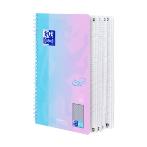 Caiet Oxford Touch Pastel Duo B5 80 file, hartie Optik 90g/mp, scribzee, patratele, diverse culori - Img 10