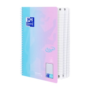 Caiet Oxford Touch Pastel Duo B5 80 file, hartie Optik 90g/mp, scribzee, dictando, mix culori - Img 5