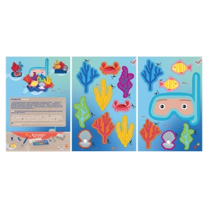 Carte pentru activitati creative cu stickere, motiv Sea World, format A4 32 file, FSC - Img 6