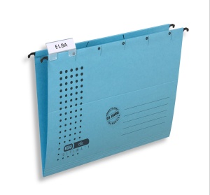 Dosar suspendat simplu Elba Ultimate A4, carton 240g/mp, capacitate 330 file, culoare albastru - Img 1