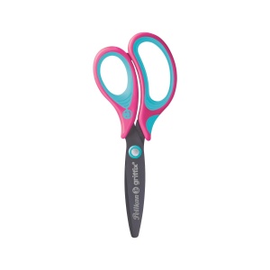 Foarfeca griffix pentru dreptaci, Lovely Pink, varf rotund, 14 cm - Img 2