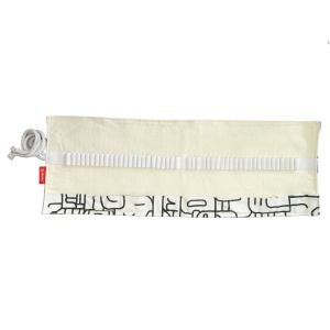 Husa Roll Wrap pentru creioane / pensule, 48 pozitii, bumbac, culoare alb / negru - Img 3