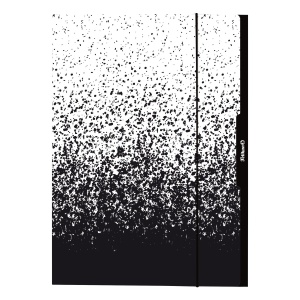 Mapa cu elastic A3 Color Edition, carton FSC, culoare alb / negru