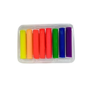 Plastilina, set 8 culori fluorescente, in cutie de carton - Img 2