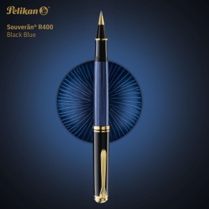 Roller Souverän® Black Blue R400, accesorii placate aur 24k