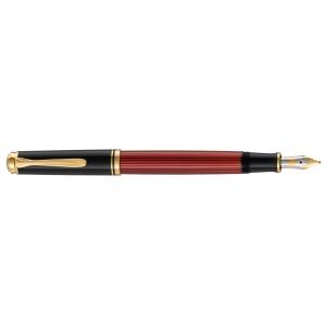 Stilou Souverän® Black Red M400, penita M aur 14k, accesorii placate aur 24k - Img 8