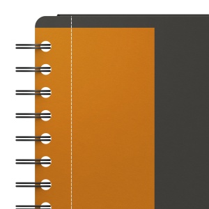 Agenda organizator Oxford International Meeting Book, A5+ 80 file, hartie Optik 90g/mp, spira dubla, scribzee, patratele, culoare gri - Img 6