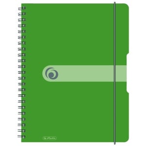 Caiet A4 EOTG cu spira, 80 file, patratele, verde - Img 1