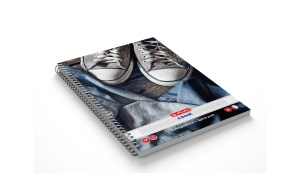 Caiet A5 cu spira, 100 file, patratele, motiv Enjoy Life - Img 5