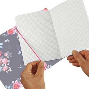 Caiet my.book flex A5, 40 file, patratele, motiv Ladylike Flowers - Img 3