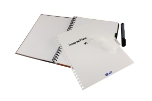 Caiet organizator Oxford Europeanbook 4, A4+ 120 file, Write & Erase, scribzee, patratele, maro - Img 2