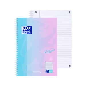 Caiet Oxford Touch Pastel Duo B5 80 file, hartie Optik 90g/mp, scribzee, dictando, mix culori - Img 2