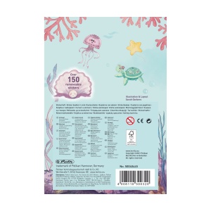Carte cu 150 abtibilduri, format A5, 14 coli, motiv Mermaid - Img 4