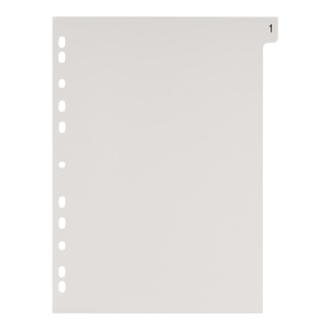 Index plastic numeric Oxford A4 1-12, 12 file/set, culoare alb - Img 5