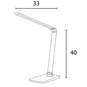 Lampa Unilux LED Twist pentru birou, reglabila, cap rotativ +/-180°, brat ajustabil la 150°, baza rotativa la 170°, 2 comutatoare tactile, port USB, culoare negru - Img 7
