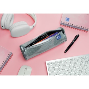 Penar tip etui rotund Oxford Glitter, diverse culori - Img 5