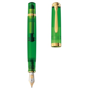 Stilou Souverän® M800 Green Demonstrator, penita M aur 18k, accesorii aur 24k - Img 5
