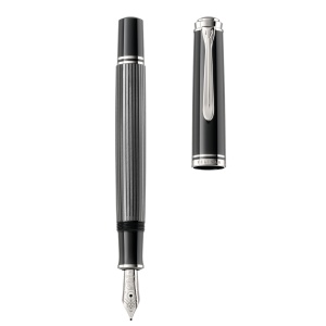 Stilou Souverän® Stresemann M805, penita F aur 18k, accesorii placate paladiu - Img 2