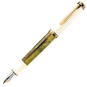Stilou Souverän® Tortoiseshell White M400, penita M aur 14k, accesorii placate aur 24k - Img 7