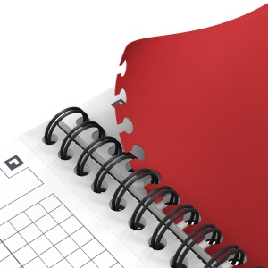 Agenda organizator Oxford International Active Book, A5+ 80 file, hartie Optik 90g/mp, spira dubla, scribzee, patratele, culoare gri - Img 6