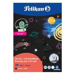 Bloc desen hartie neagra A4 20 file, 120 g/mp