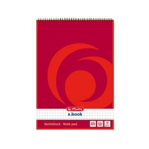 Bloc notes cu spira A5 50 file, patratele