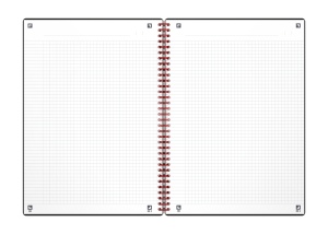 Caiet Oxford Black n' Red A4 70 file, coperta PP, spira dubla, scribzee, inchidere elastic, patratele - Img 4