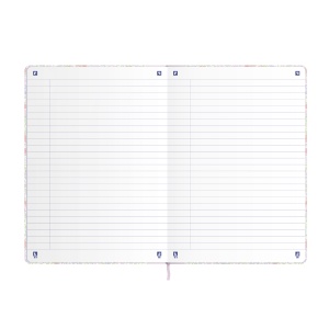 Caiet Oxford Floral A5 80 file, hartie Optik 90g, dictando, diverse culori - Img 8
