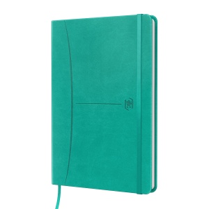 Caiet premium cu elastic Oxford Signature, A5 104 file, hartie Optik 90g/mp, scribzee, punctat, culoare turcoaz - Img 3