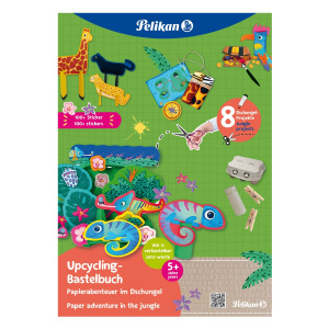 Carte pentru activitati creative cu stickere, motiv Jungle, format A4 32 file, FSC - Img 1