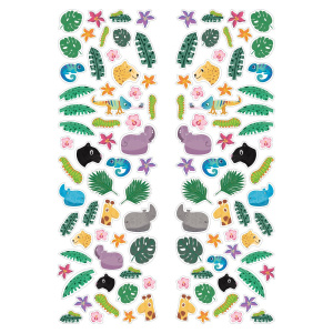 Carte pentru activitati creative cu stickere, motiv Jungle, format A4 32 file, FSC - Img 3