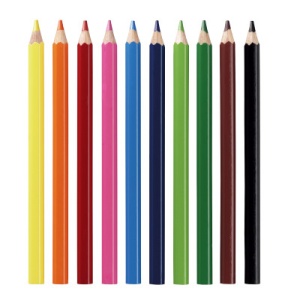 Creioane colorate hexagonale Jumbo, set 10 - Img 2