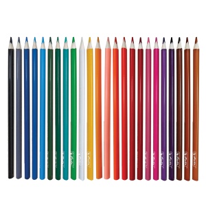 Creioane colorate triunghiulare Ultrasoft, mina 3.3 mm, set 24 - Img 2