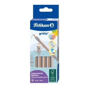 Creion grafit griffix, invata-sa-scrii, mina HB, set 12