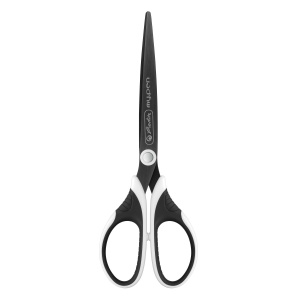 Foarfeca my.pen pentru stangaci, varf ascutit, 18 cm, alb/negru, blister