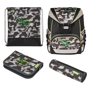 Ghiozdan echipat UltraLight Plus, motiv Camo Dragon - Img 1