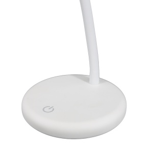 Lampa Unilux LED Lou portabila, brat flexibil, comutator tactil, cablu USB tip C/tip A, culoare alb - Img 6