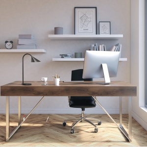 Lampa Unilux LED Sol pentru birou, rotire la 360°, baza stabila, intrerupator ON/OFF pe cablu, brat din metal cauciucat, culoare negru
