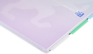 Oxford Project Book, A4 80 file, hartie Optik 90g/mp, spira dubla, scribzee, patratele, gradient pastel mix culori - Img 7