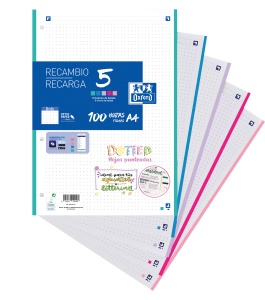 Rezerva hartie Oxford A4 100 file 4 perforatii punctat