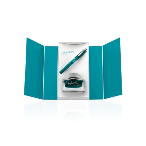 Stilou Editie Speciala Apatite Classic M205, penita F + calimara Edelstein cadou - Img 6