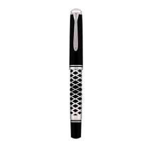 Stilou Editie Speciala Metal Sleeve Souverän® M805, penita F aur 18k, manson argint prelucrat cu laser - Img 4